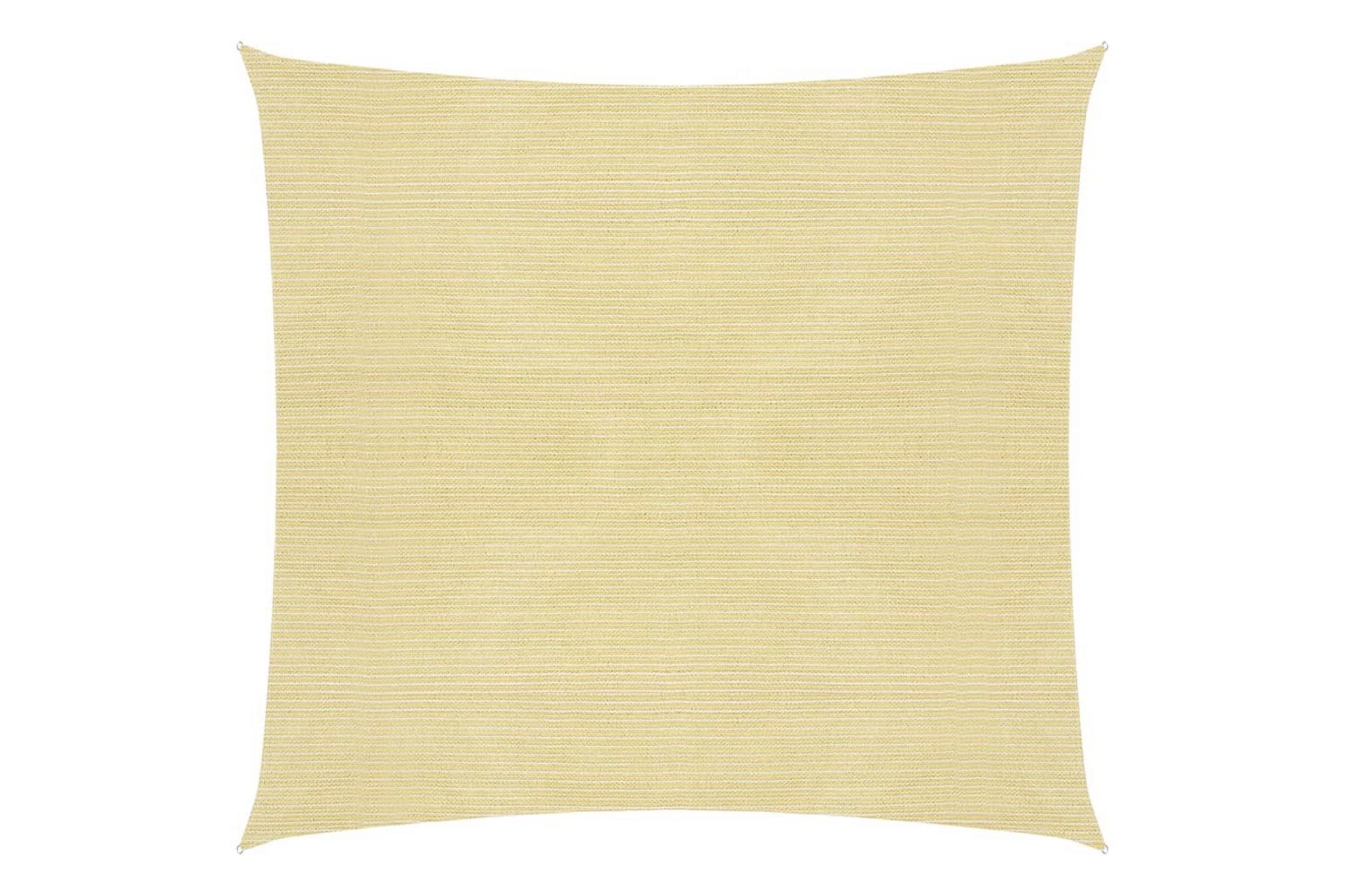 Solseil 160 g/m² beige 5x5 m HDPE - Beige - Hagemøbler - Solbeskyttelse - Solseil