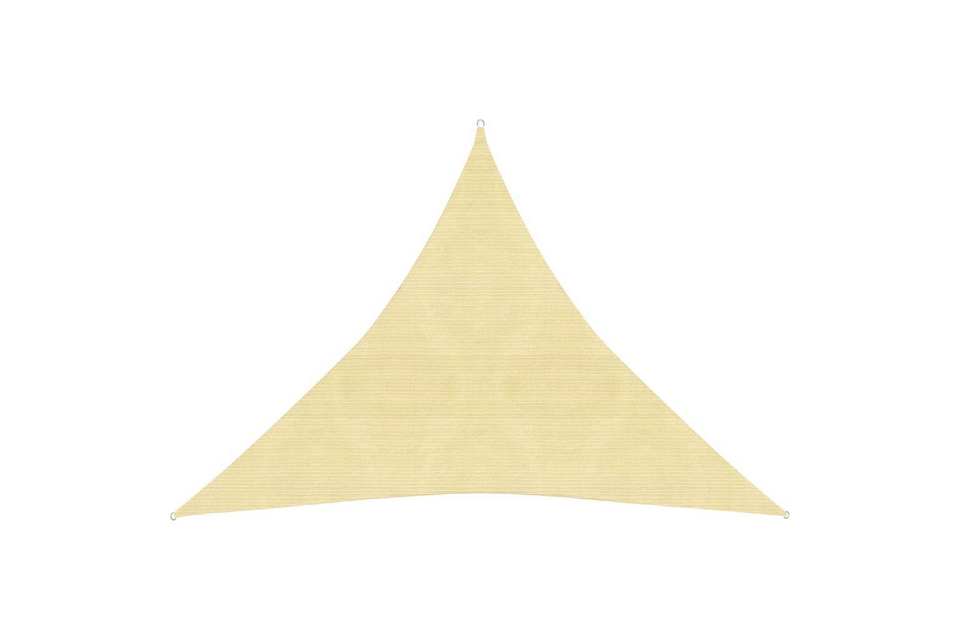 Solseil 160 g/m² beige 6x6x6 m HDPE - Beige - Hagemøbler - Solbeskyttelse - Solseil
