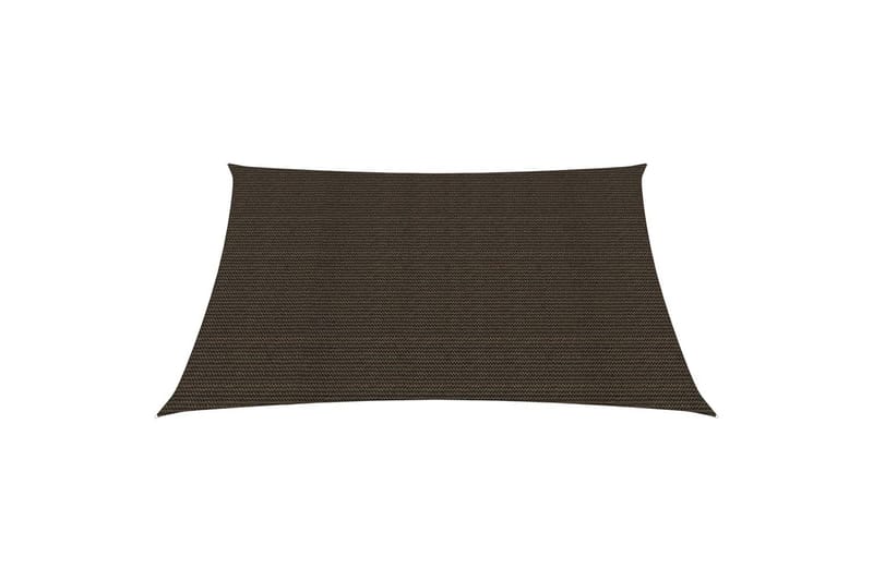 Solseil 160 g/m² brun 2,5x3 m HDPE - Brun - Hagemøbler - Solbeskyttelse - Solseil