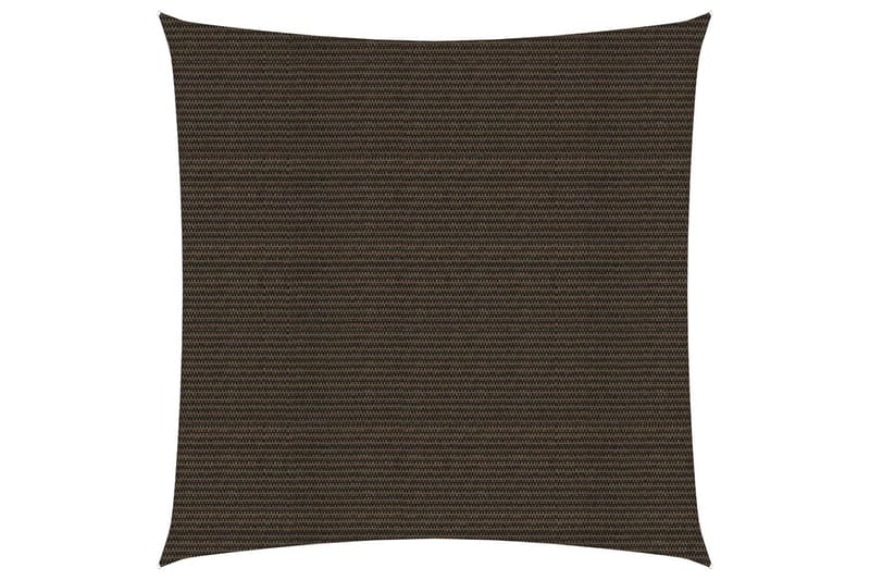 Solseil 160 g/m² brun 7x7 m HDPE - Brun - Hagemøbler - Solbeskyttelse - Solseil