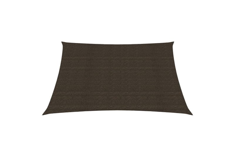 Solseil 160 g/m² brun 7x7 m HDPE - Brun - Hagemøbler - Solbeskyttelse - Solseil