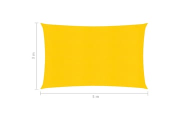Solseil 160 g/m² gul 3x5 m HDPE - Gul - Hagemøbler - Solbeskyttelse - Solseil