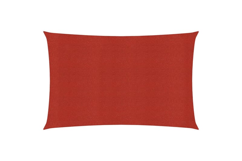 Solseil 160 g/m² rød 2,5x4,5 m HDPE - Rød - Hagemøbler - Solbeskyttelse - Solseil