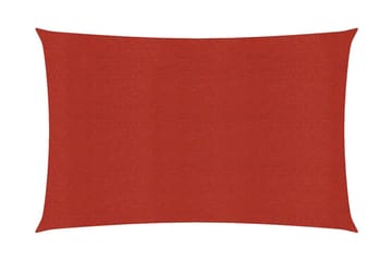 Solseil 160 g/m² rød 2,5x4 m HDPE - Rød - Hagemøbler - Solbeskyttelse - Solseil