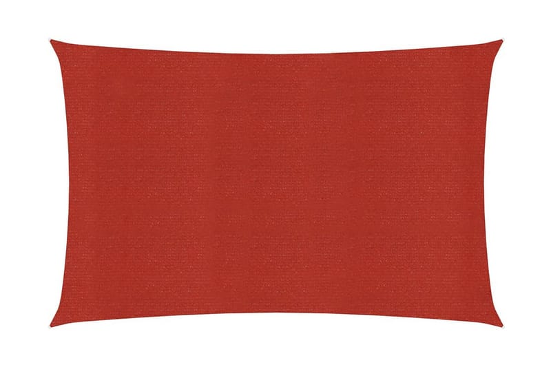 Solseil 160 g/m² rød 2,5x4 m HDPE - Rød - Hagemøbler - Solbeskyttelse - Solseil