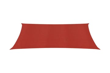 Solseil 160 g/m² rød 2,5x4 m HDPE - Rød - Hagemøbler - Solbeskyttelse - Solseil