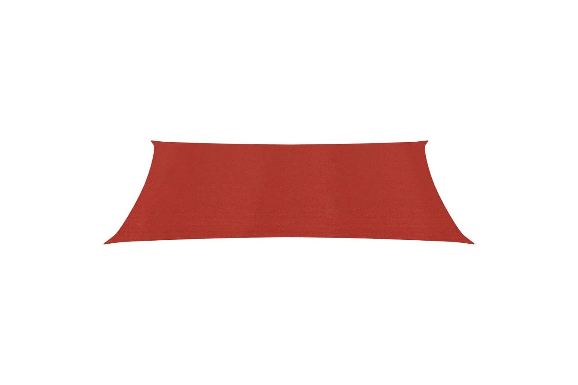 Solseil 160 g/m² rød 3x6 m HDPE - Rød - Hagemøbler - Solbeskyttelse - Solseil