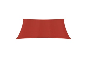 Solseil 160 g/m² rød 6x6 m HDPE - Rød - Hagemøbler - Solbeskyttelse - Solseil