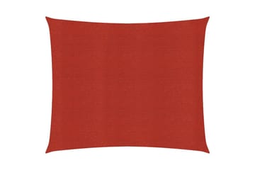 Solseil 160 g/m² rød 6x6 m HDPE - Rød - Hagemøbler - Solbeskyttelse - Solseil
