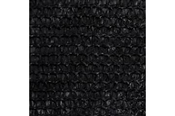 Solseil 160 g/m² svart 2,5x2,5x3,5 m HDPE - Svart - Hagemøbler - Solbeskyttelse - Solseil