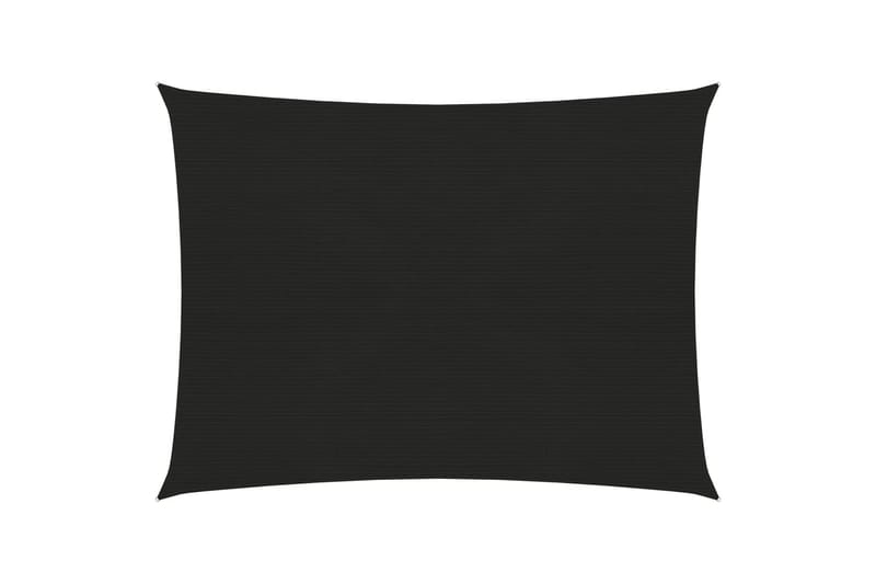 Solseil 160 g/m² svart 2x3,5 m HDPE - Svart - Hagemøbler - Solbeskyttelse - Solseil