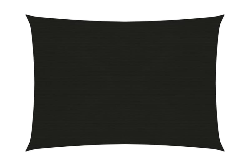 Solseil 160 g/m² svart 3,5x5 m HDPE - Svart - Hagemøbler - Solbeskyttelse - Solseil