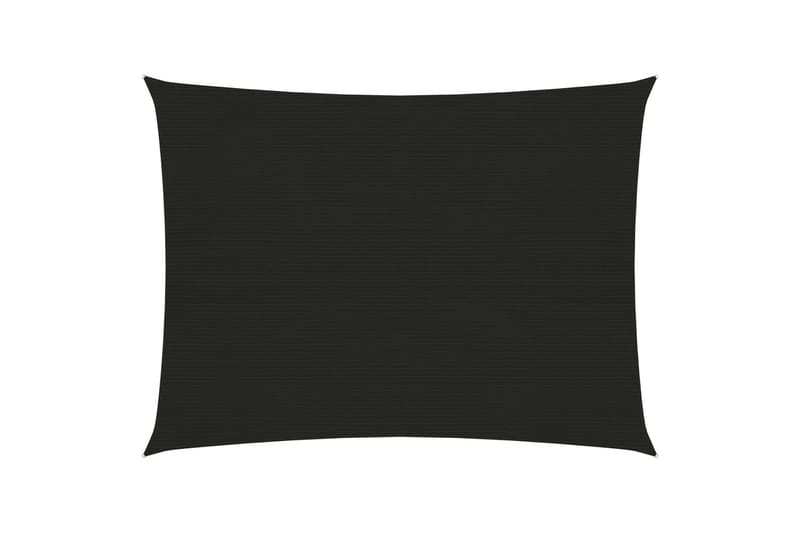 Solseil 160 g/m² svart 5x6 m HDPE - Svart - Hagemøbler - Solbeskyttelse - Solseil