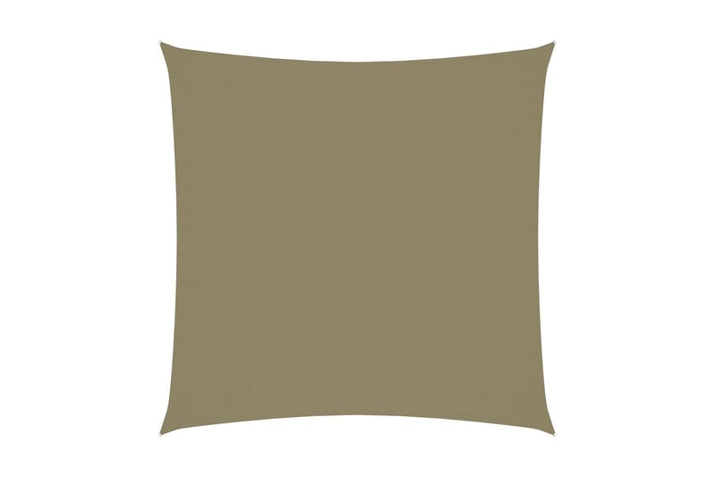 Solseil oxfordstoff kvadratisk 5x5 m beige - Beige - Hagemøbler - Solbeskyttelse - Solseil