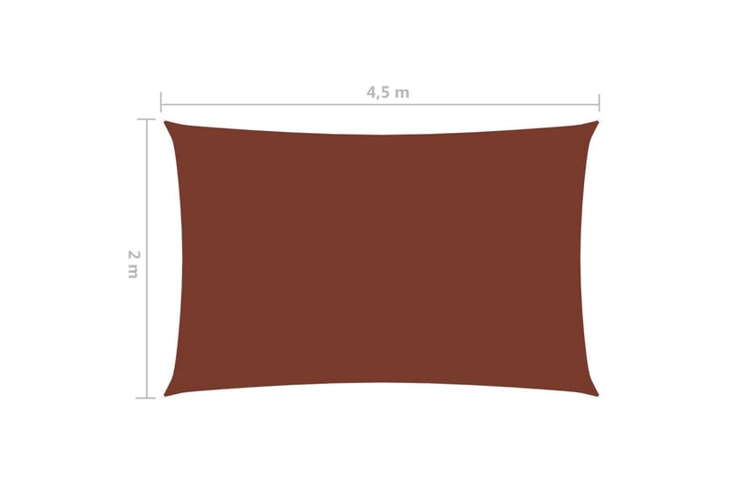 Solseil oxfordstoff rektangulær 2x4,5 m terrakotta - Solseil