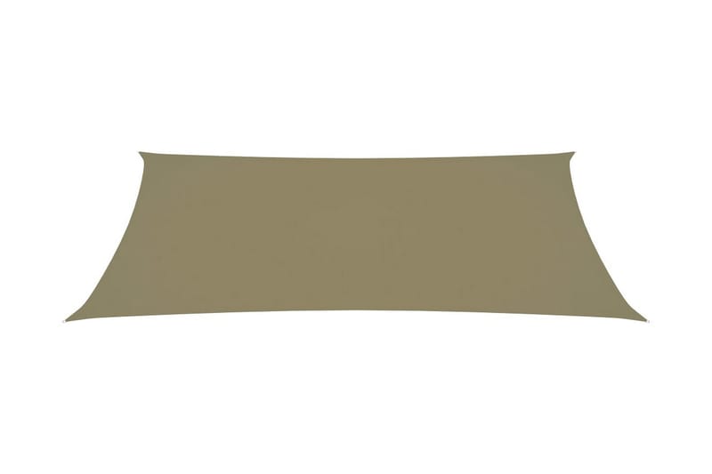 Solseil oxfordstoff rektangulær 2x5 m beige - Beige - Solseil