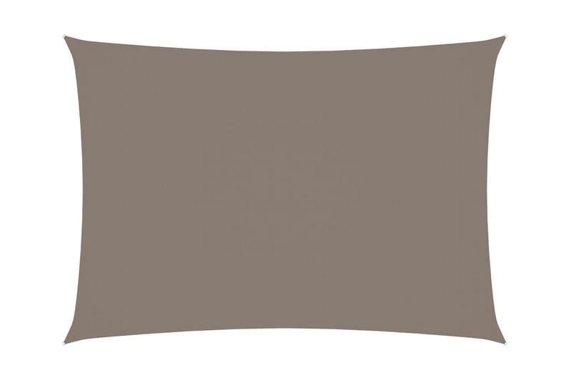 Solseil oxfordstoff rektangulær 3,5x4,5 m gråbrun - Taupe - Hagemøbler - Solbeskyttelse - Solseil