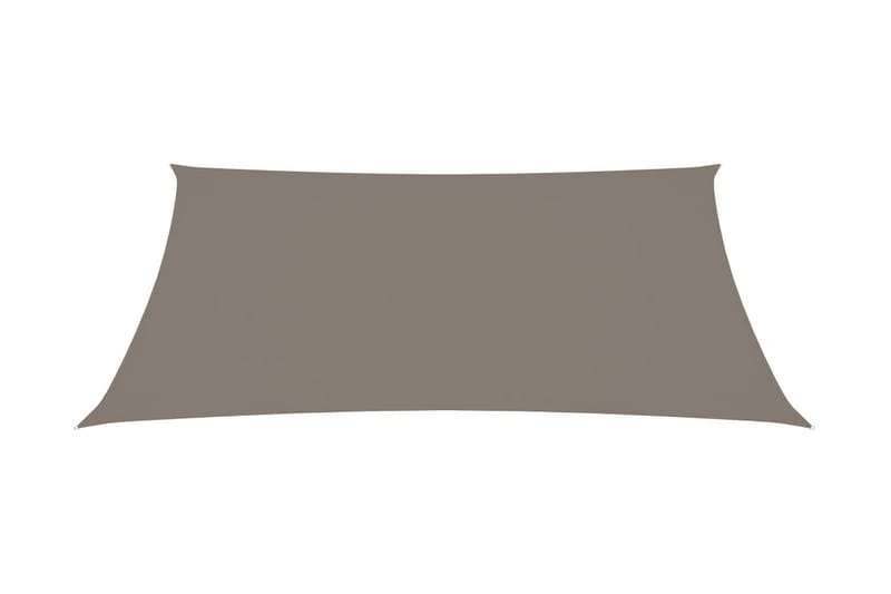 Solseil oxfordstoff rektangulær 3,5x4,5 m gråbrun - Taupe - Hagemøbler - Solbeskyttelse - Solseil