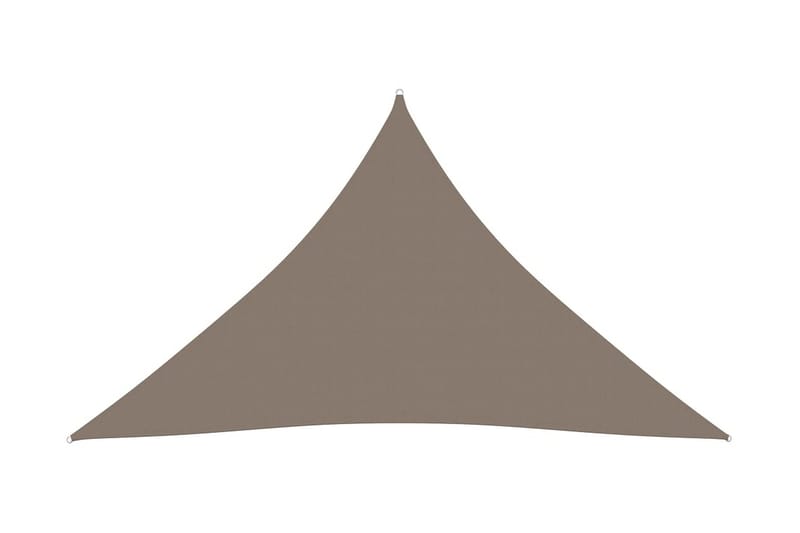 Solseil oxfordstoff trekantet 3x3x3 m gråbrun - Taupe - Hagemøbler - Solbeskyttelse - Solseil