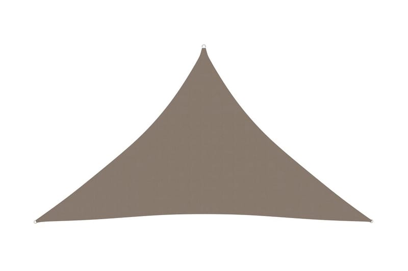 Solseil oxfordstoff trekantet 3x3x4,24 m gråbrun - Taupe - Hagemøbler - Solbeskyttelse - Solseil