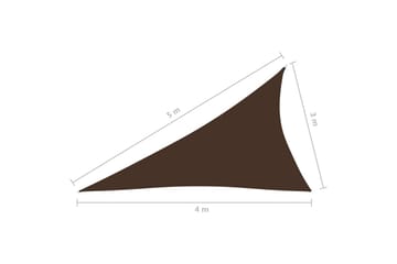 Solseil oxfordstoff trekantet 3x4x5 m brun - Brun - Hagemøbler - Solbeskyttelse - Solseil