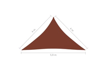 Solseil oxfordstoff trekantet 4x4x5,8 m terrakotta - Hagemøbler - Solbeskyttelse - Solseil