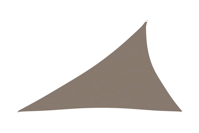 Solseil oxfordstoff trekantet 4x5x6,4 m gråbrun - Taupe - Hagemøbler - Solbeskyttelse - Solseil