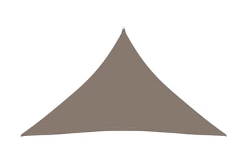 Solseil oxfordstoff trekantet 5x5x5 m gråbrun - Taupe - Hagemøbler - Solbeskyttelse - Solseil