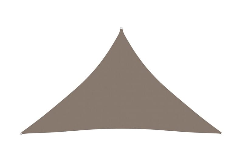 Solseil oxfordstoff trekantet 5x6x6 m gråbrun - Taupe - Hagemøbler - Solbeskyttelse - Solseil