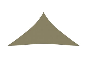 Solseil oxfordstoff trekantet 5x7x7 m beige - Beige - Hagemøbler - Solbeskyttelse - Solseil