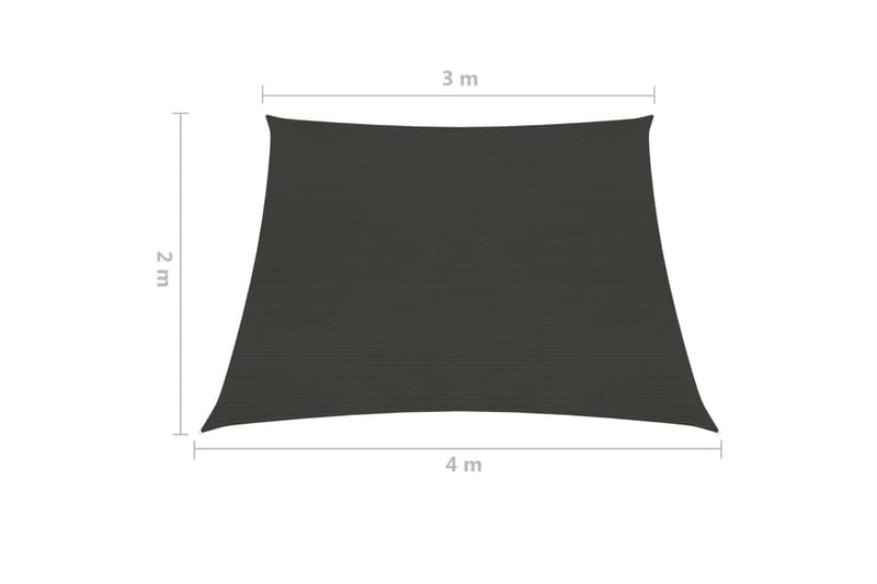 Solseil 160 g/m² antrasitt 3/4x2 m HDPE - Antrasittgrå - Hagemøbler - Solbeskyttelse - Solseil