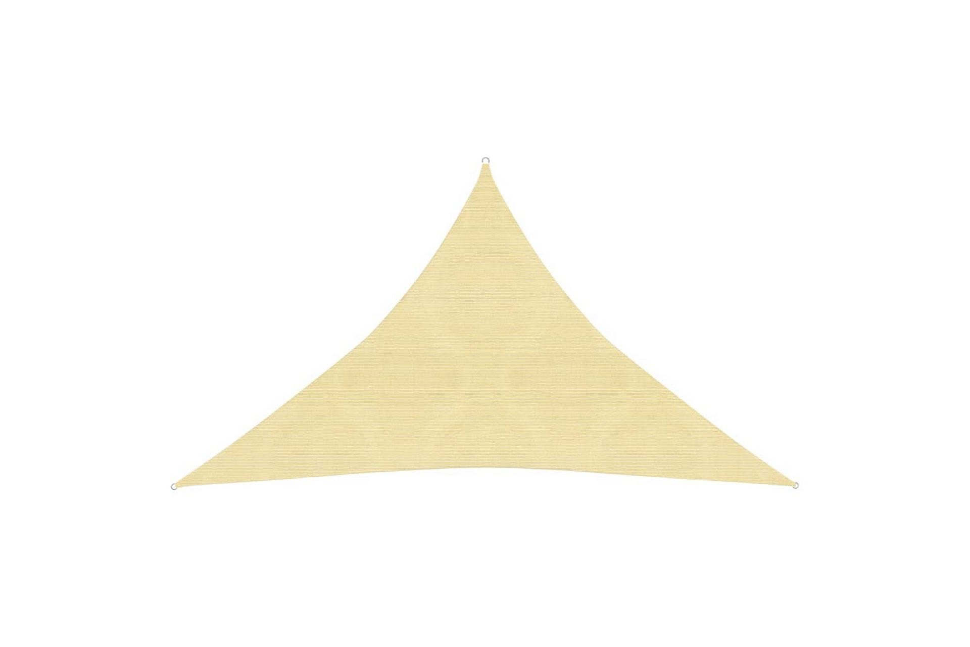 Solseil 160 g/m² beige 3,5x3,5x4,9 m HDPE - Beige - Hagemøbler - Solbeskyttelse - Solseil