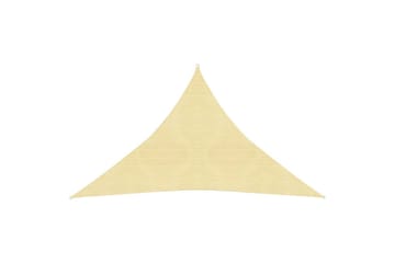 Solseil 160 g/m² beige 3,5x3,5x4,9 m HDPE - Beige - Hagemøbler - Solbeskyttelse - Solseil