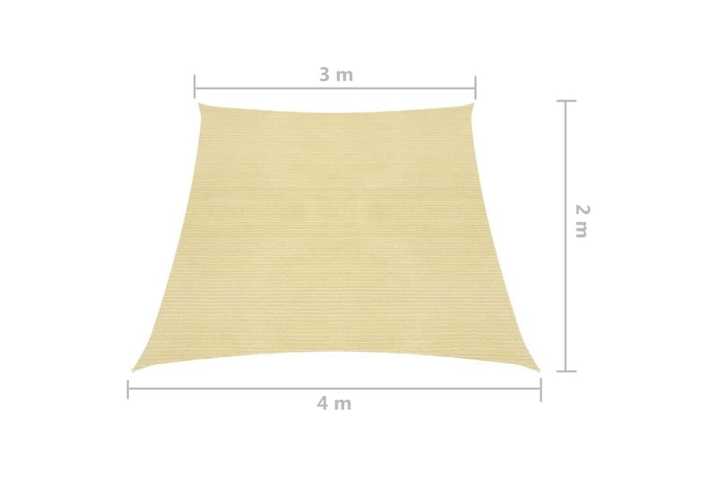 Solseil 160 g/m² beige 3/4x2 m HDPE - Beige - Solseil