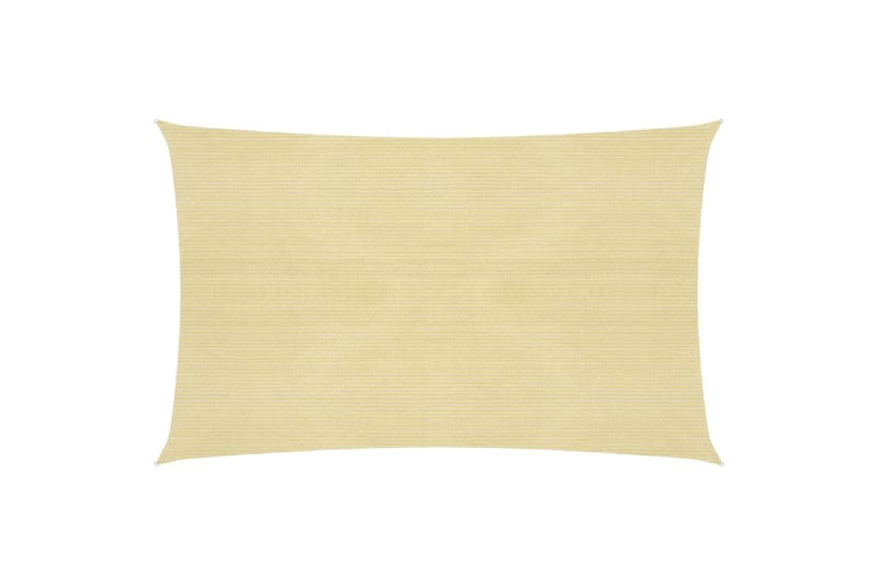 Solseil 160 g/m² beige 3x5 m HDPE - Beige - Hagemøbler - Solbeskyttelse - Solseil