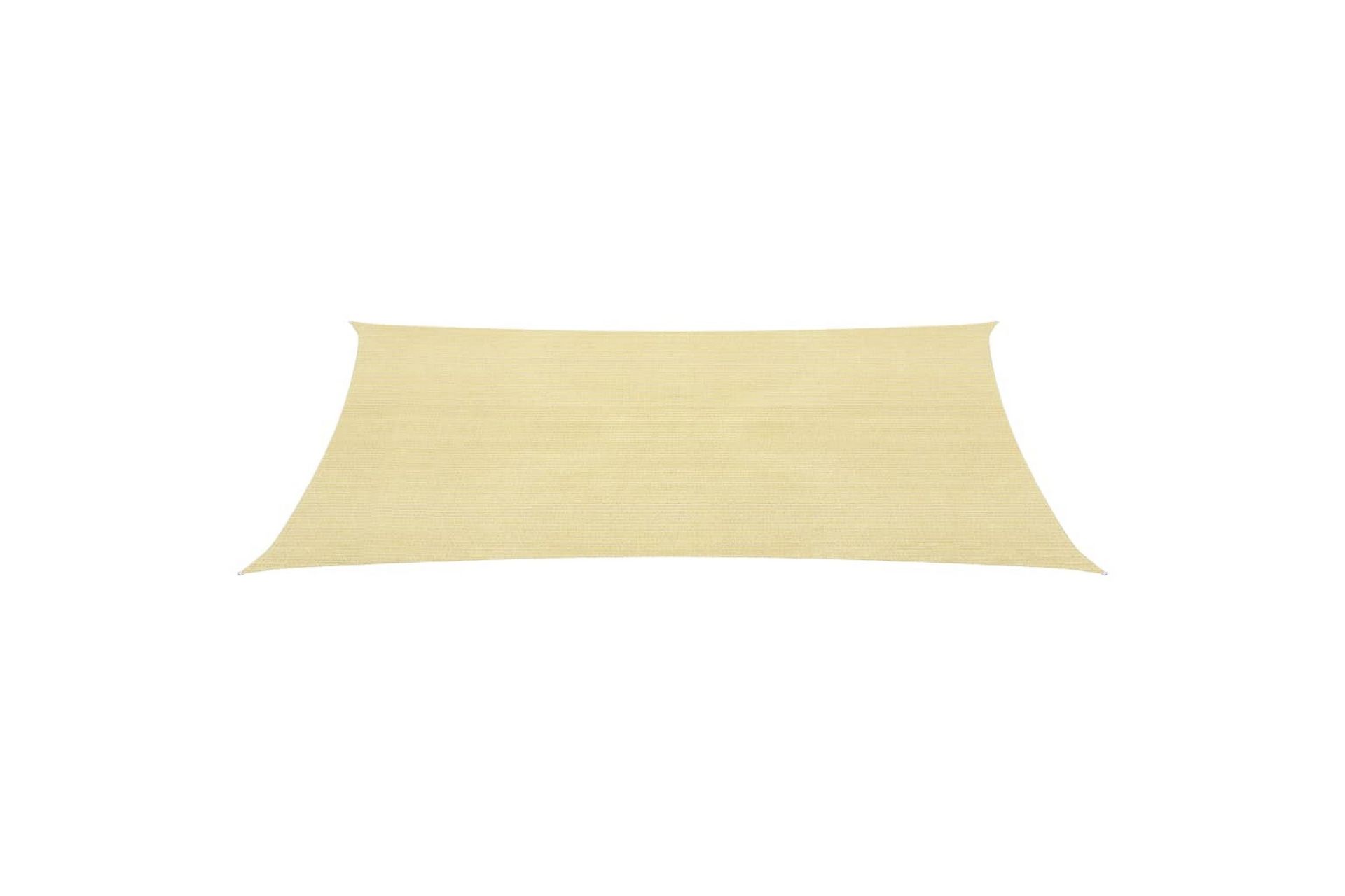 Solseil 160 g/m² beige 6x7 m HDPE - Beige - Hagemøbler - Solbeskyttelse - Solseil