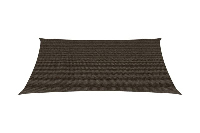 Solseil 160 g/m² brun 2,5x3,5 m HDPE - Brun - Hagemøbler - Solbeskyttelse - Solseil