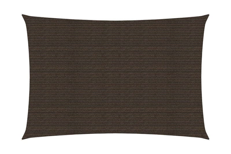 Solseil 160 g/m² brun 2x4 m HDPE - Brun - Hagemøbler - Solbeskyttelse - Solseil