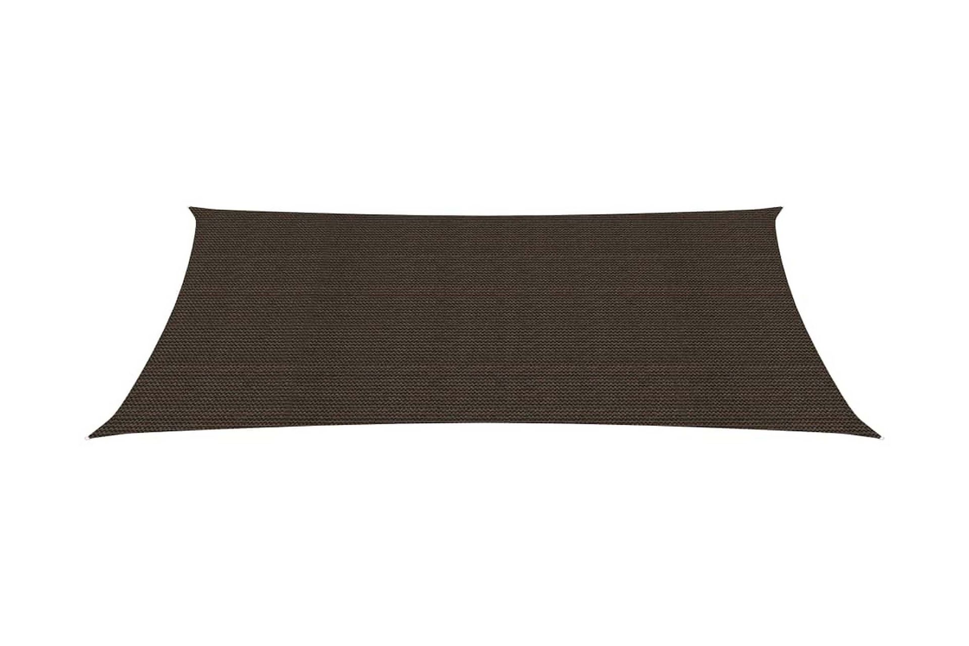 Solseil 160 g/m² brun 2x5 m HDPE - Brun - Hagemøbler - Solbeskyttelse - Solseil