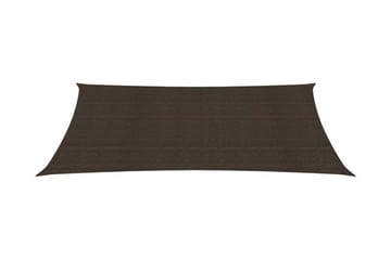 Solseil 160 g/m² brun 2x5 m HDPE - Brun - Hagemøbler - Solbeskyttelse - Solseil