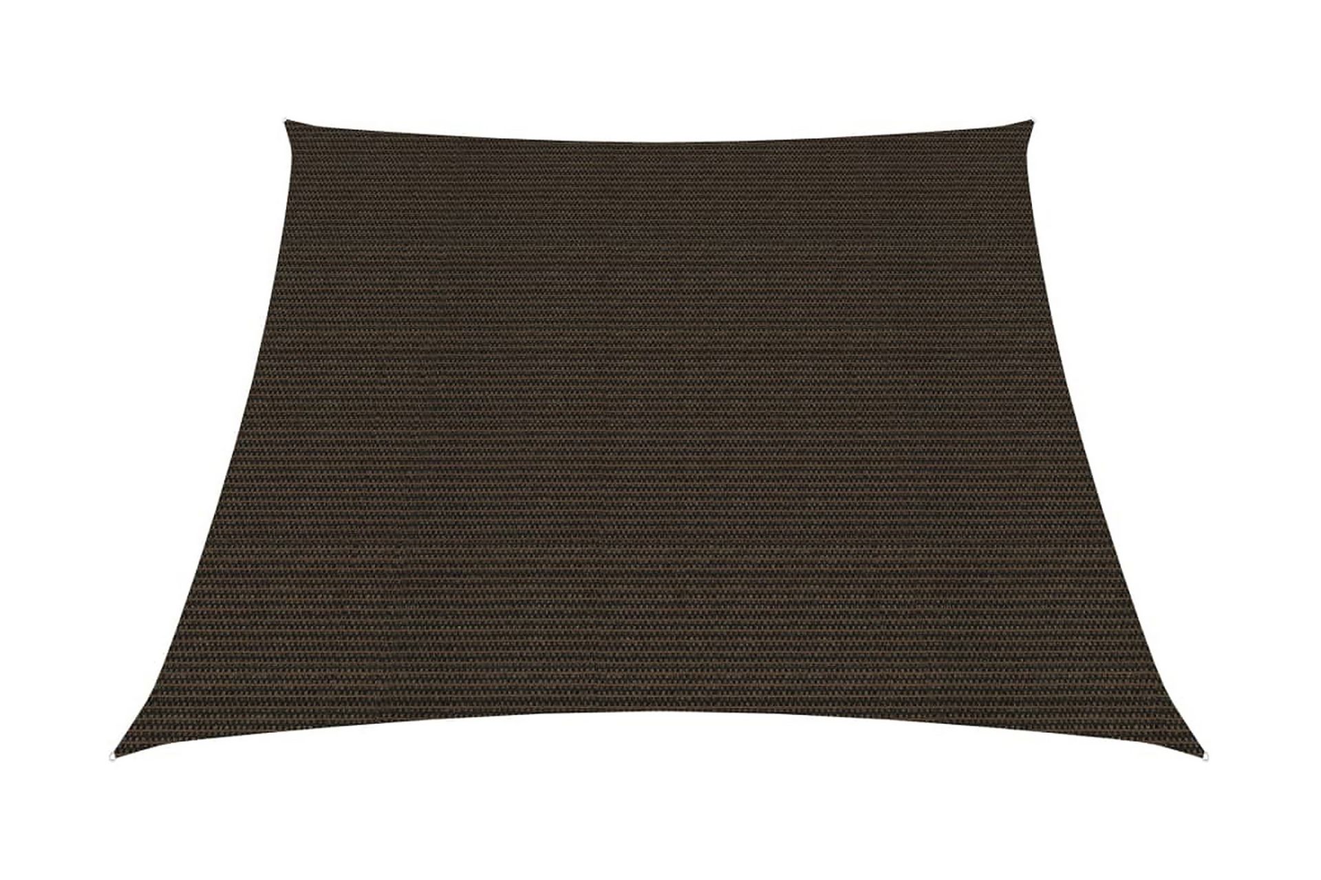 Solseil 160 g/m² brun 3/4x3 m HDPE - Brun - Hagemøbler - Solbeskyttelse - Solseil
