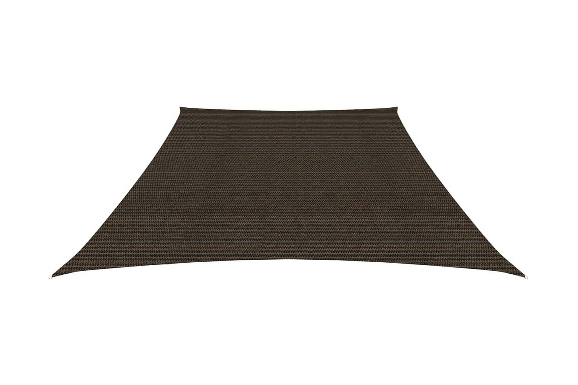Solseil 160 g/m² brun 3/4x3 m HDPE - Brun - Hagemøbler - Solbeskyttelse - Solseil