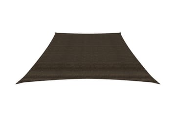 Solseil 160 g/m² brun 3/4x3 m HDPE - Brun - Hagemøbler - Solbeskyttelse - Solseil