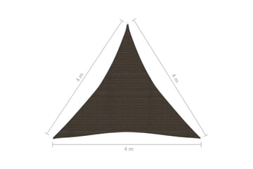 Solseil 160 g/m² brun 4x4x4 m HDPE - Brun - Hagemøbler - Solbeskyttelse - Solseil