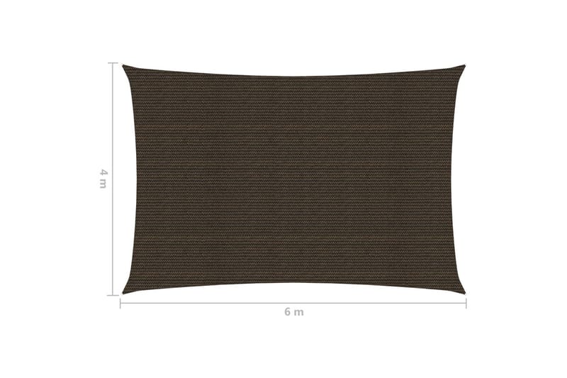 Solseil 160 g/m² brun 4x6 m HDPE - Brun - Hagemøbler - Solbeskyttelse - Solseil