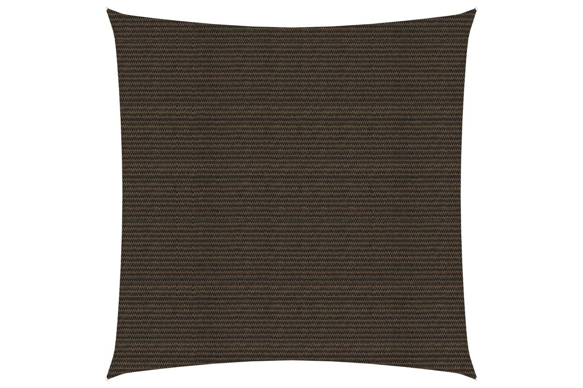 Solseil 160 g/m² brun 5x5 m HDPE - Brun - Hagemøbler - Solbeskyttelse - Solseil