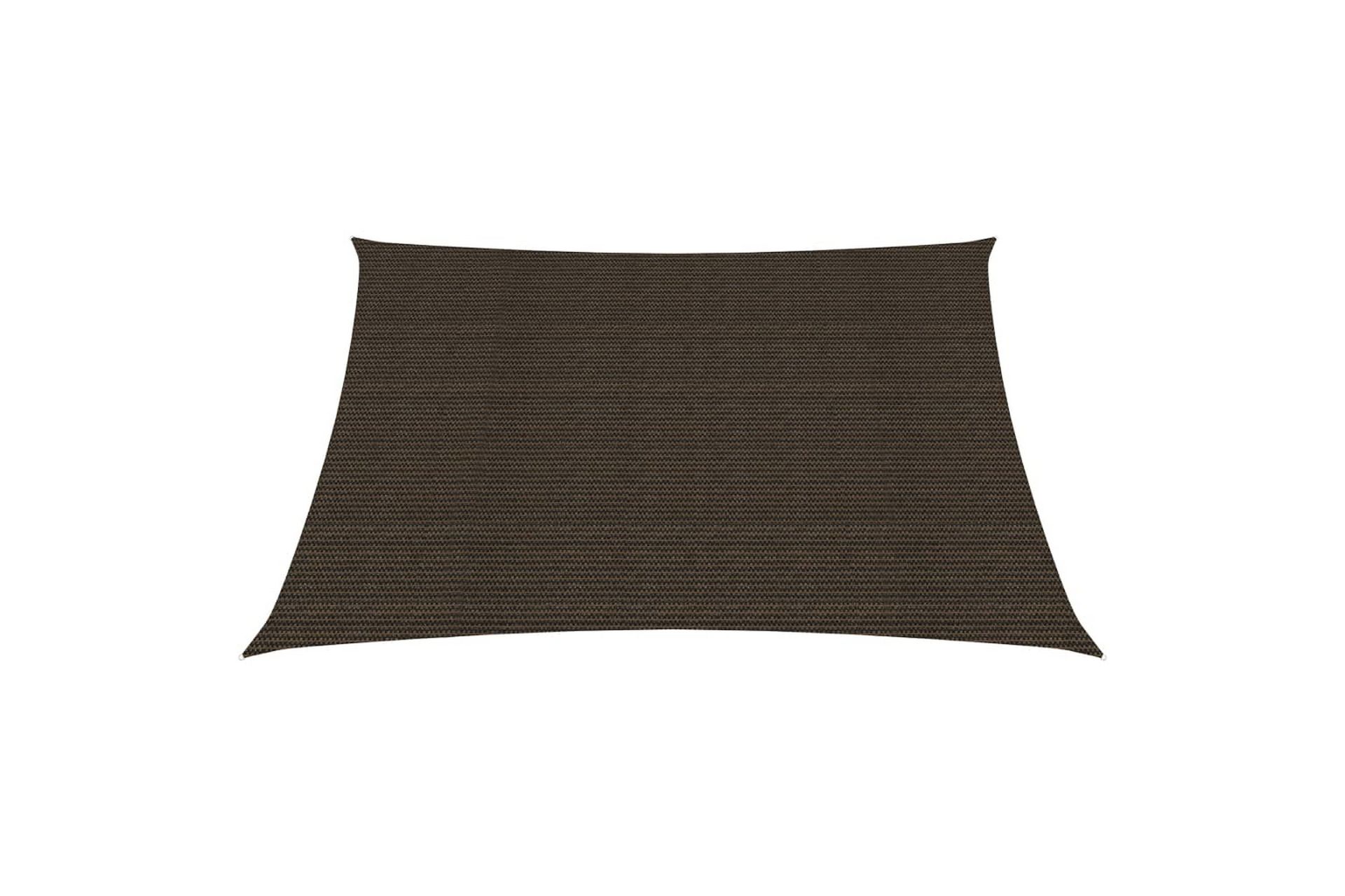 Solseil 160 g/m² brun 5x5 m HDPE - Brun - Hagemøbler - Solbeskyttelse - Solseil