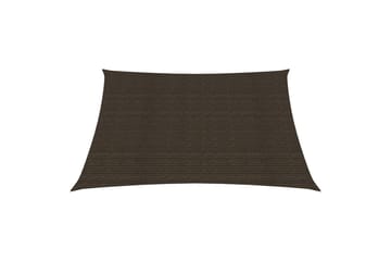 Solseil 160 g/m² brun 5x5 m HDPE - Brun - Hagemøbler - Solbeskyttelse - Solseil