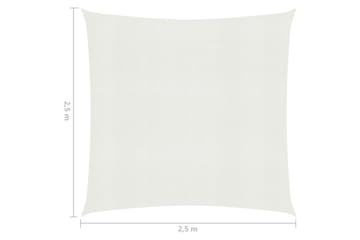 Solseil 160 g/m² hvit 2,5x2,5 m HDPE - Hvit - Hagemøbler - Solbeskyttelse - Solseil