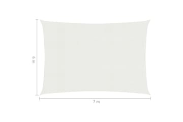 Solseil 160 g/m² hvit 6x7 m HDPE - Hvit - Hagemøbler - Solbeskyttelse - Solseil